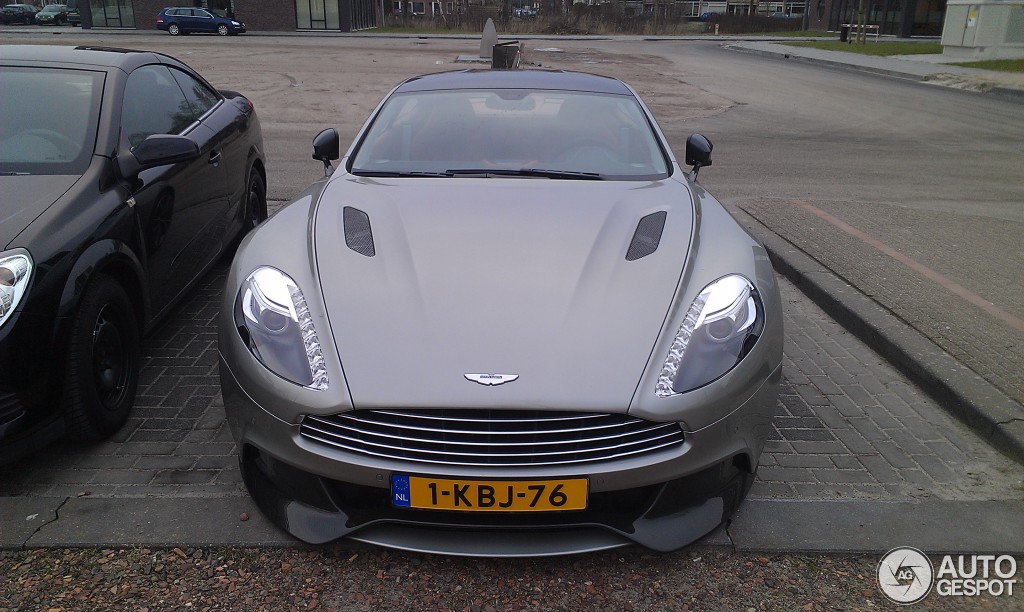 Aston Martin Vanquish in Silver Birch - front