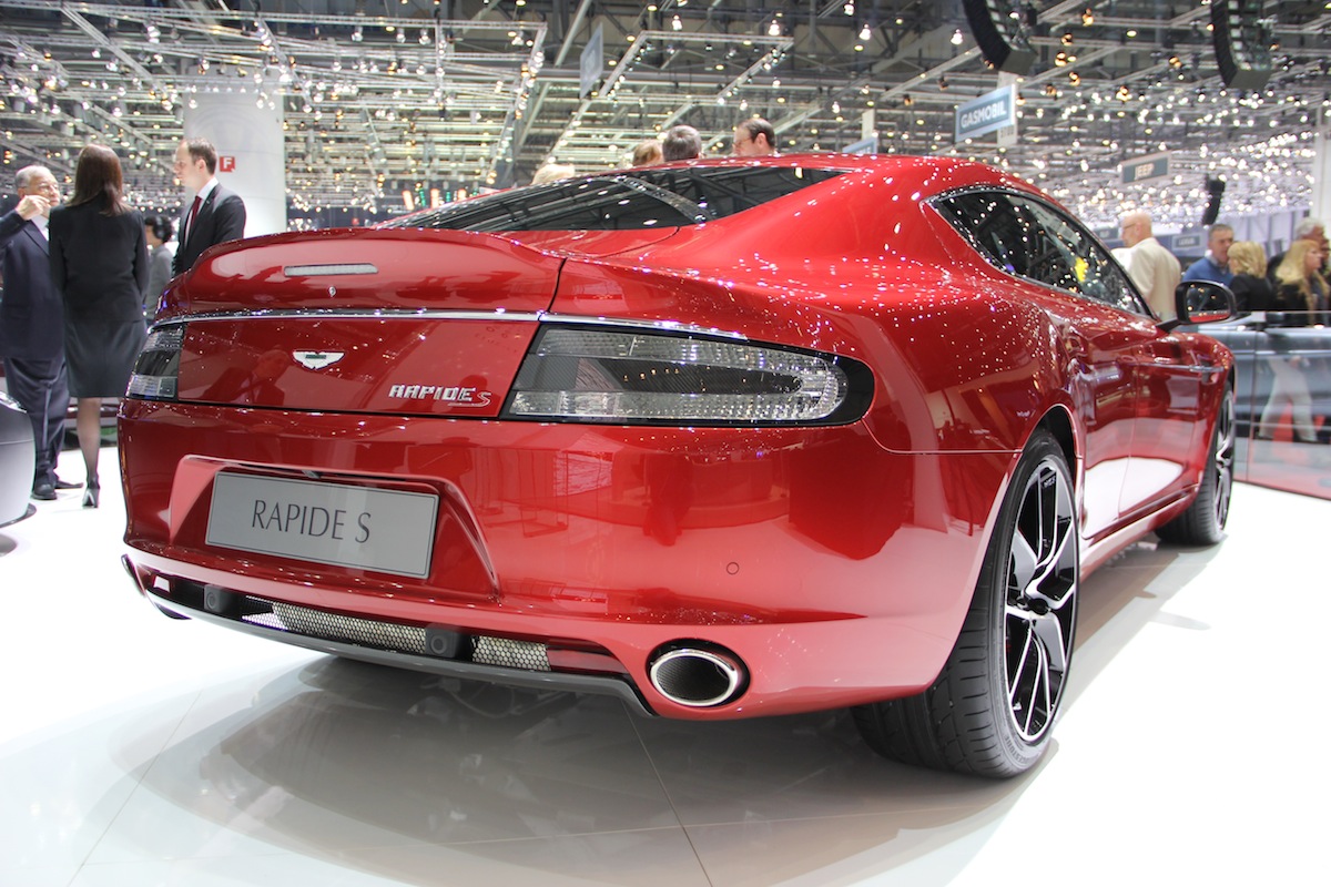 Rapide S in Volcano Red - rear
