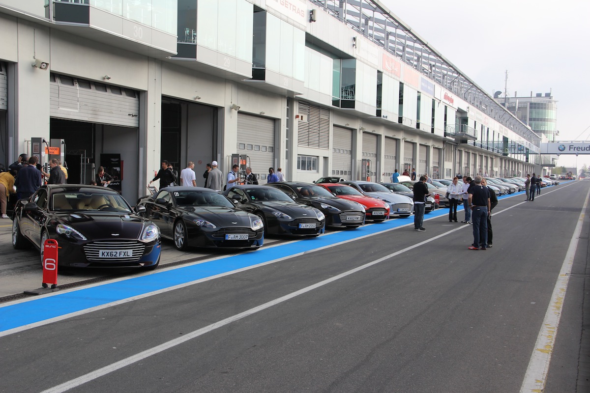 Aston Martin pit lane - left