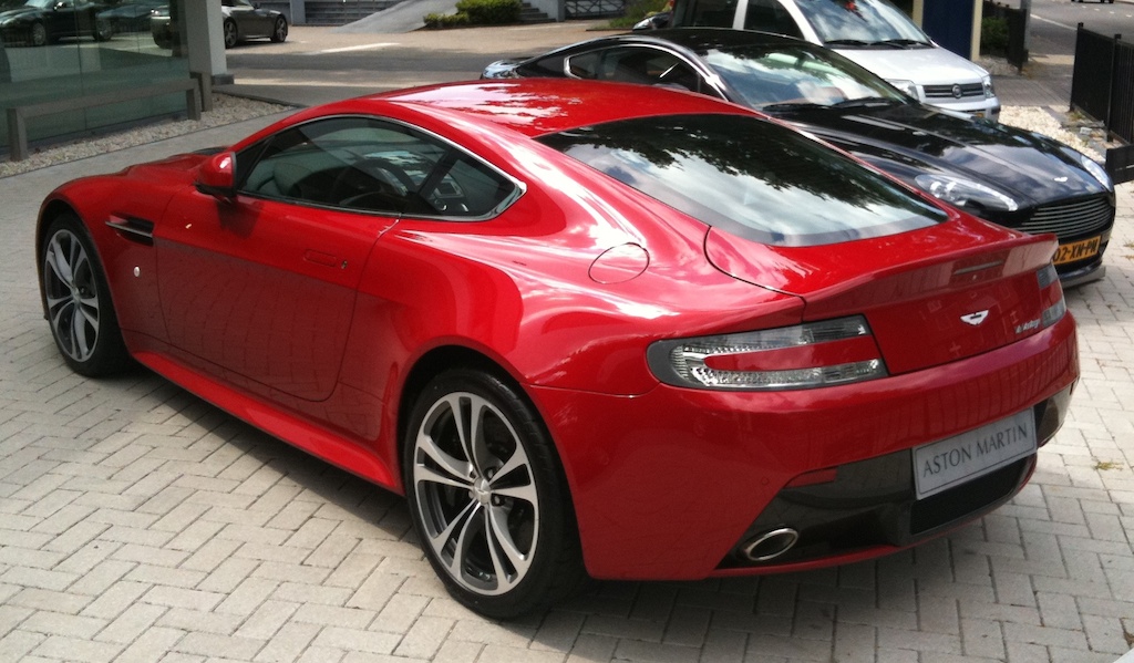 V12 Vantage in Fire Red - rear