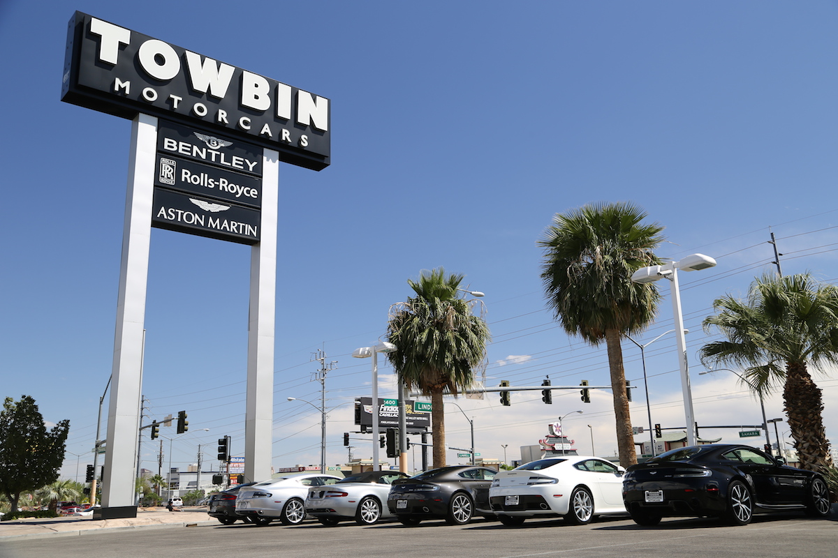 Towbin Vegas - Used Astons with sign